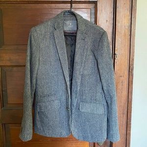 UO - Grey Tweed Herringbone Blazer - Men's S